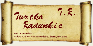 Tvrtko Radunkić vizit kartica